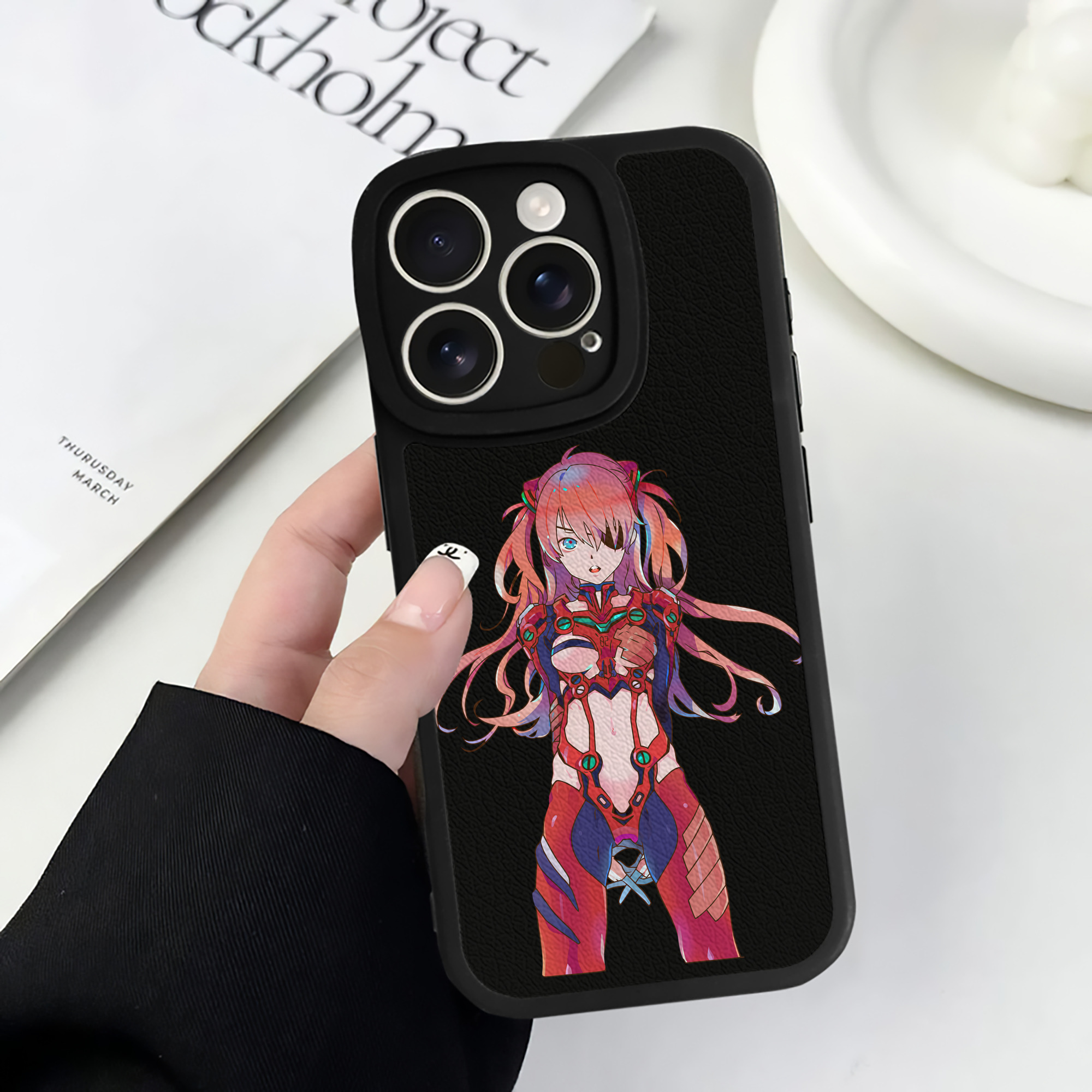 （画像用） EVA 新世紀エヴァンゲリオン 【iPhone 16シリーズ対応】シリコンスマホケース（レザー調） 材質：シリコン